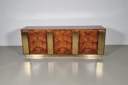 Burlwood sideboard, italy Burlwood credenza, italy